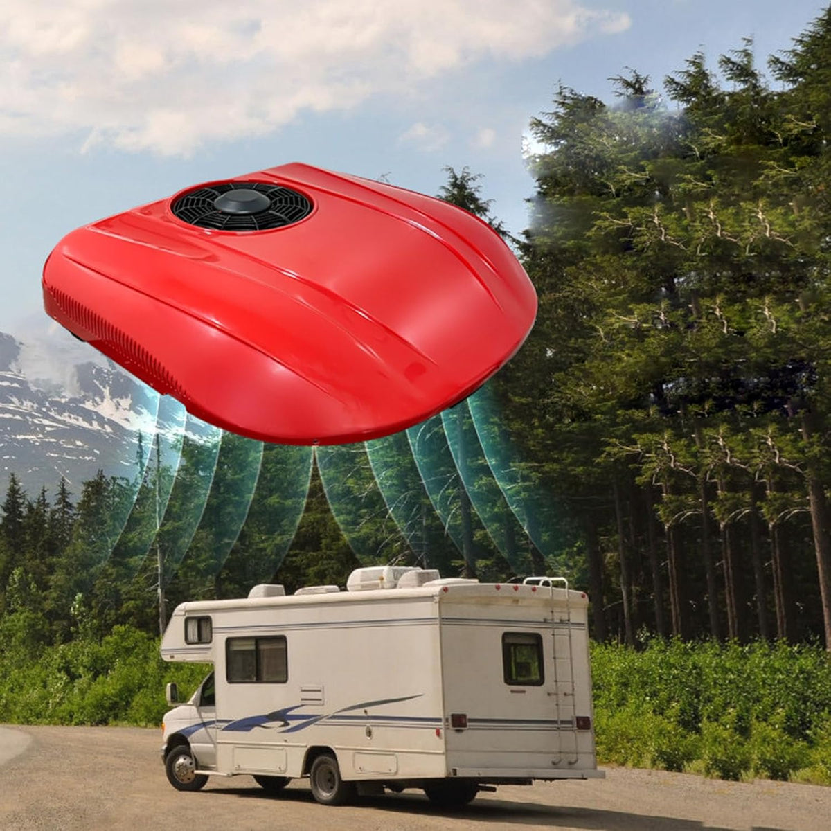 Ar condicionado, WDSOPK, 12-V, Vermelho, para uso diário