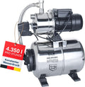 Grupo de pressão de água, T.I.P., 1200 W, 4350 l/h, 5 bar, 22 L, aço inoxidável, aço, Prateado / Preto, para uso diário