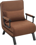 Sofá, WOLTU, Schlafsessel, 78cm, 65 × 75 × 78cm, 150 kg, dobrável, regulável, metal, Castanho, para a sala