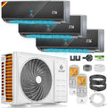 Ar condicionado split, KESSER, Multisplit, 5000W, 7500W, com comando à distância, com controlo por aplicação, Preto / Branco, para uso diário