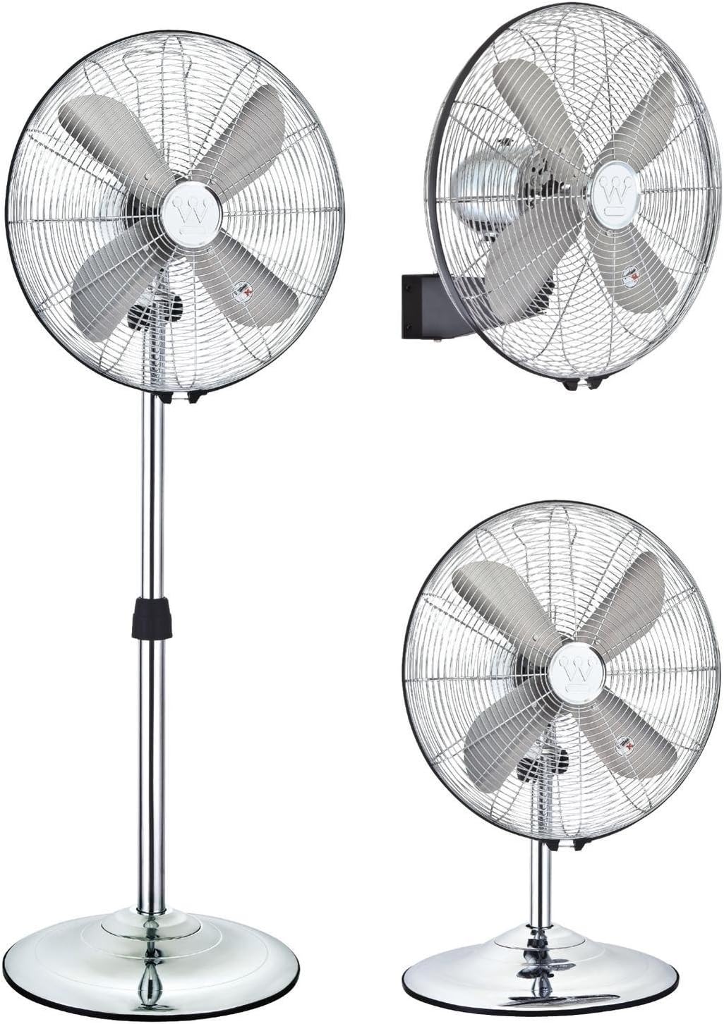 Ventoinha de mesa, Westinghouse, Lighting, 40 cm, 152 L, 470 W, 200 cm, 45 cm, aço, metal, Prateado, para uso diário