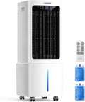 Ventoinha de torre, LEENON, 9L, 35 dB, com comando à distância, com temporizador, com rodas, Branco / Preto, para uso diário