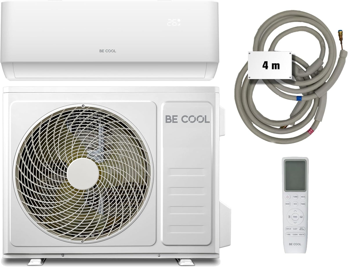 Ar condicionado, Be Cool, Premium, 5,1 kW, 3,8 kW, 54 dB, 65 dB, 53 dB, com comando à distância, com temporizador, com controlo por aplicação, Branco
