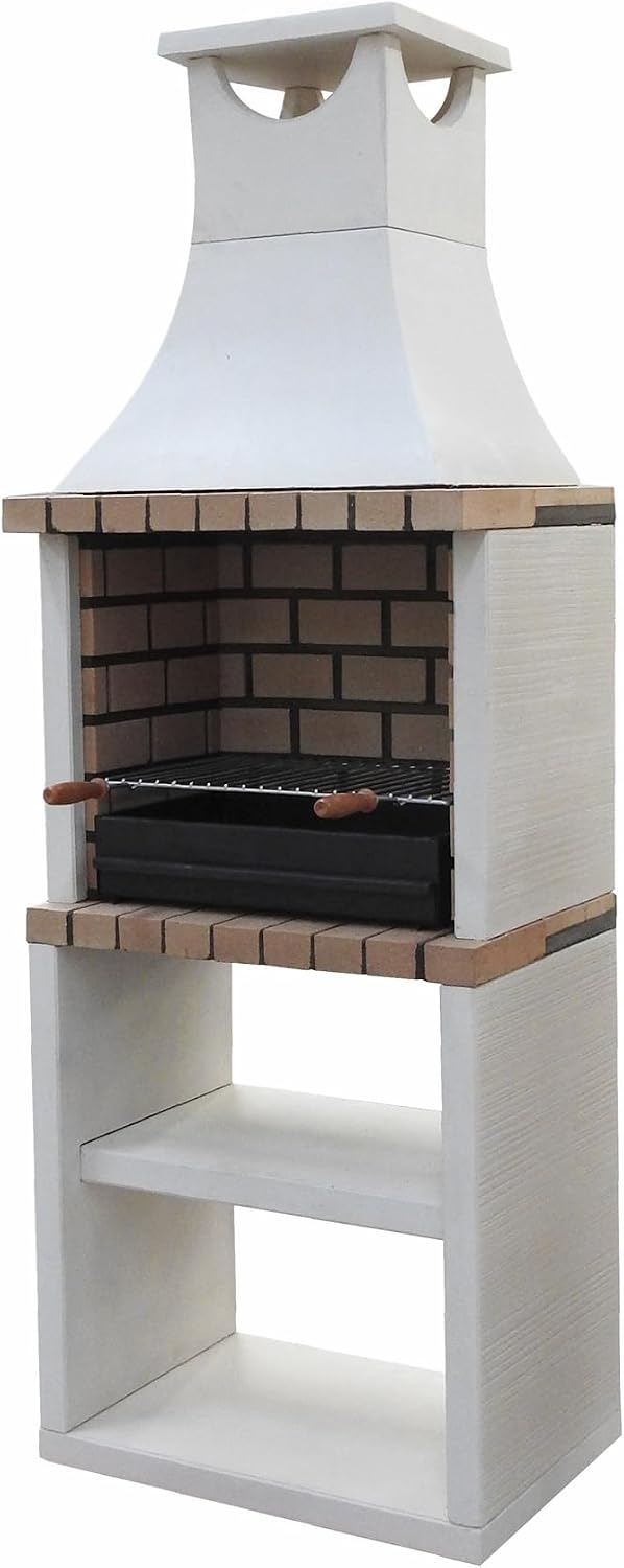 Grelhador, MAESTRO FERRETERO, M00211, 221 cm, 70 × 47 × 221 cm, 35 cm, 56 × 35 cm, 54 × 35 cm, madeira, Bege / Preto, para utilização no exterior