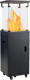 Aquecedor radiante, DUMOS, Gasheizstrahler, 11 kW, 120 cm, 0,5 kg, 11 kg, com rodas, aço inoxidável, aço, Preto, para uso diário