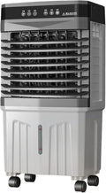 Climatizador evaporativo, Generisch, com comando à distância, com temporizador, com rodas, Cinzento / Branco, para uso diário
