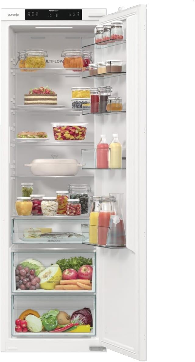 Frigorífico, Gorenje, RI517E41WF, 178 cm, 57 kg, 210 W, 1772 × 540 × 545 mm, altura regulável, regulável, com controlo por aplicação, aço inoxidável