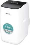 Ar condicionado portátil, SereneLife, Inverter-, 3,52 kW, 49 dB, com comando à distância, com temporizador, com controlo por aplicação, Branco / Preto