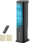 Climatizador evaporativo, Midea, AC100-20ARB, 5L, 55W, com comando à distância, com temporizador, Preto, para uso diário