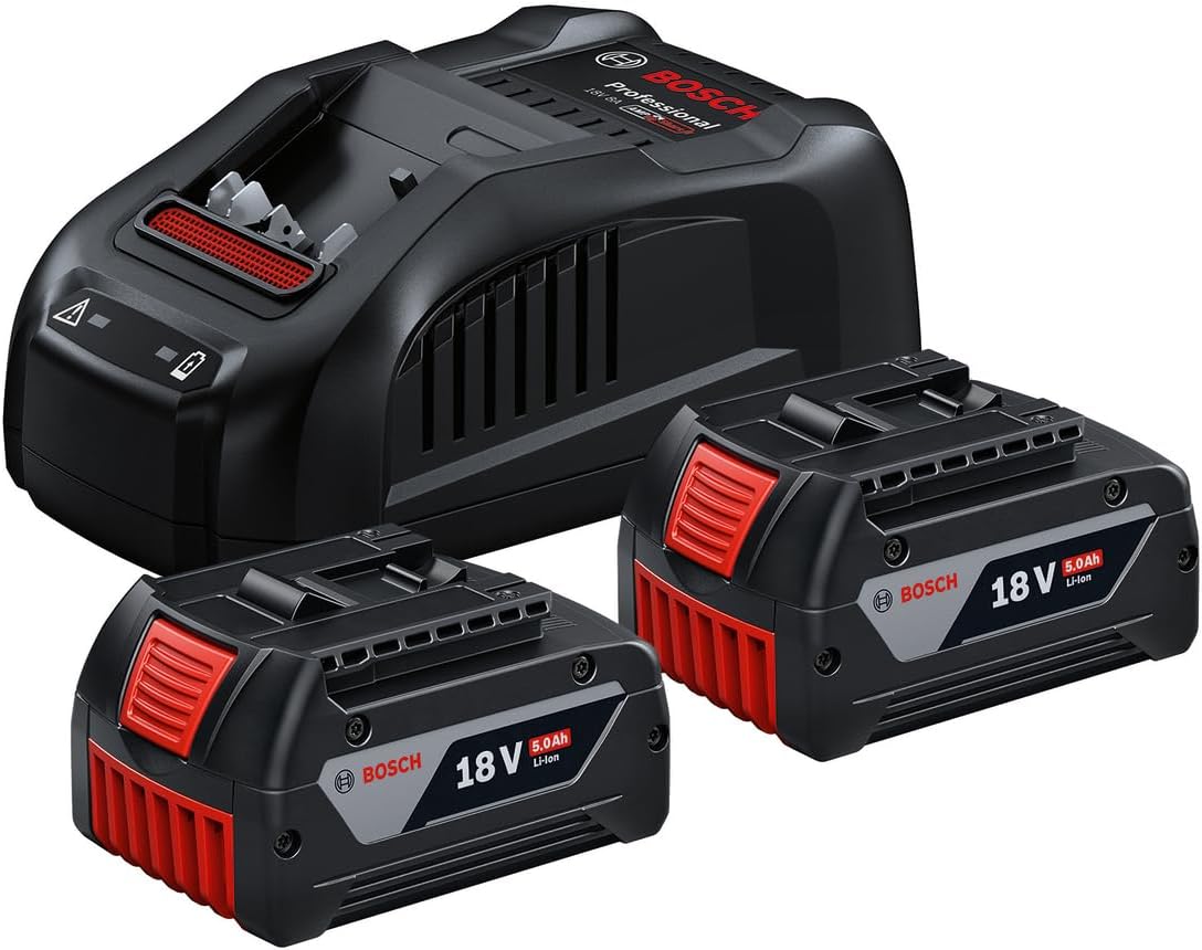 Bateria para ferramenta, Bosch Professional, 18V, 5.0Ah, 5,0 Ah, 10 L, Preto / Vermelho, para trabalhos de manutenção