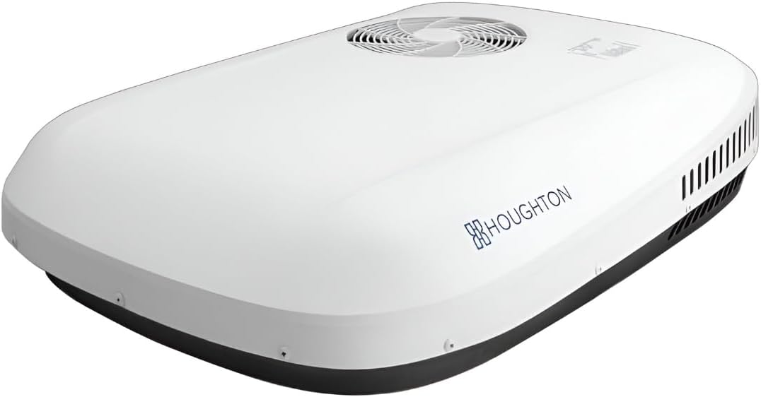 Ar condicionado, Houghton, R410A, 3600 V, 3,6 kW, classe energética A, 3,2 kW, com iluminação LED, com comando à distância, Branco / Preto