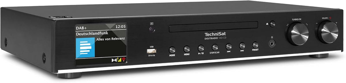 Artigo para casa, TechniSat, DIGITRADIO, 43,5 cm, 29 cm, 43.5 × 7.5 × 29 cm, 3,2 ', com comando à distância, com controlo por aplicação, Preto