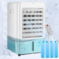 Ar condicionado portátil, JKJZSALJ, V/220, 24 V, 220 V, 12 V, 37,5 cm, com comando à distância, Branco / Azul, para uso diário