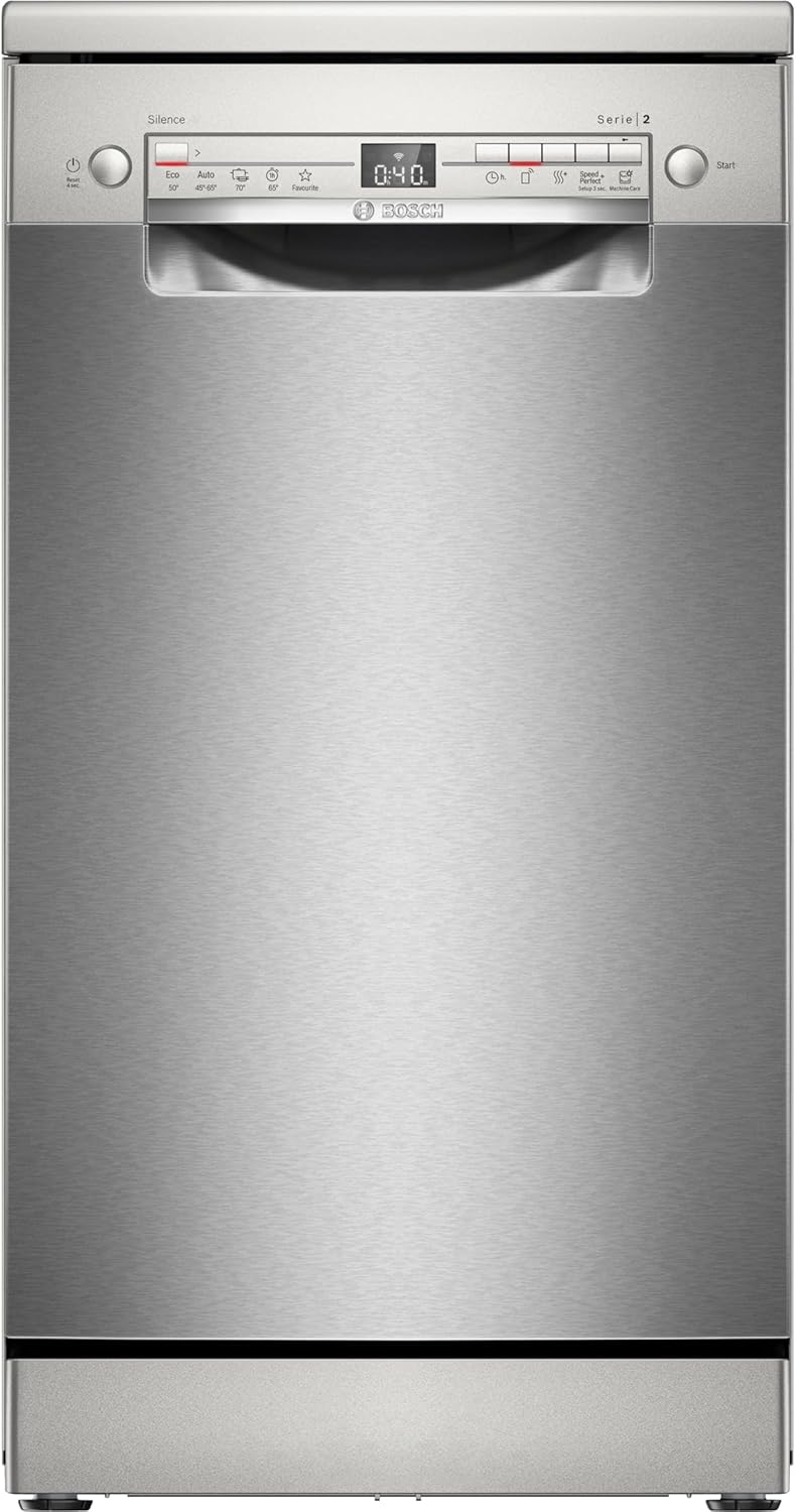 Bosch, Máquina de lavar loiça, SPS2HKI42E, 45 cm, Prateado, para uso diário