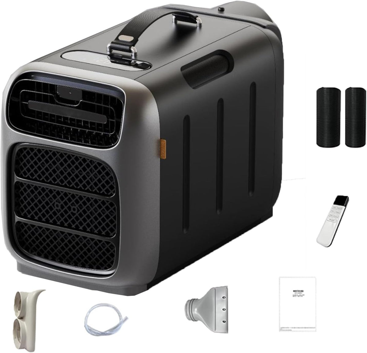 Ar condicionado portátil, Generisch, 41 cm, 35 cm, 56 × 51 × 41 cm, 54 × 30 × 35 cm, com comando à distância, Preto / Prateado, para uso diário