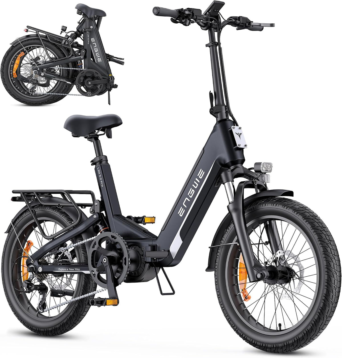 Bicicleta, ENGWE, 48V, 15Ah, 8A, 250W, regulável, Preto, para uso diário