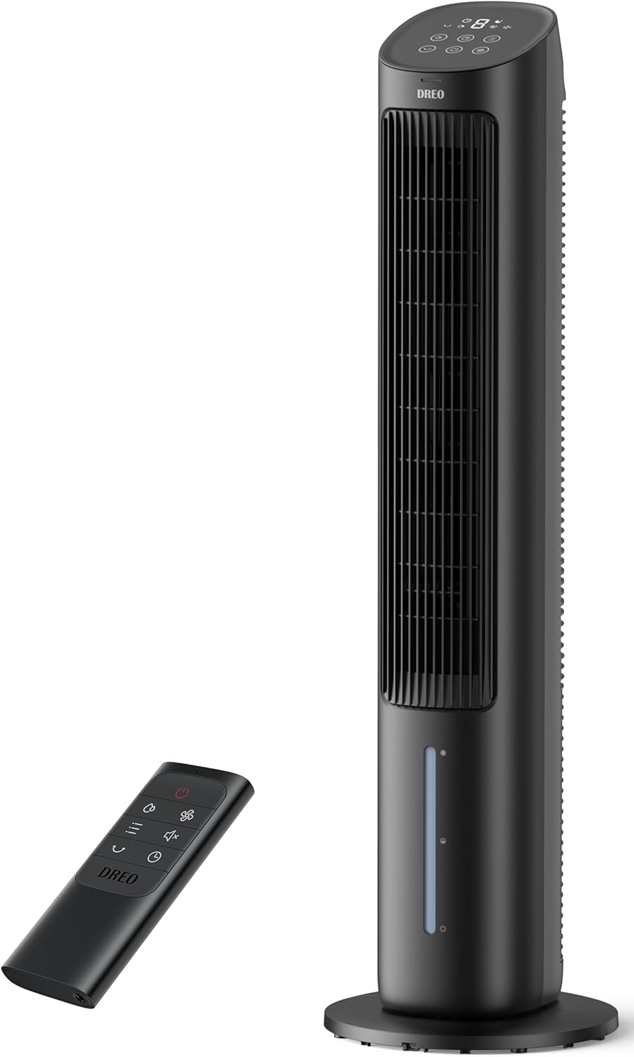 Ventoinha de torre, DREO, Luftk, 102 cm, 35 dB, 55 W, com comando à distância, Preto, para uso diário
