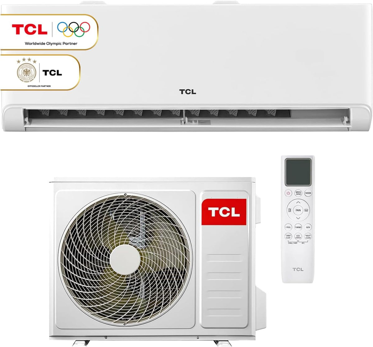 Ar condicionado split, HANTECH, classe energética A++, com comando à distância, com temporizador, com função de autolimpeza, Branco, para uso diário