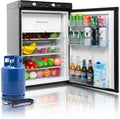 Frigorífico combinado, SMETA, Gas, 100L, 220V, 240V, 12V, 83,5 cm, Preto, para uso diário
