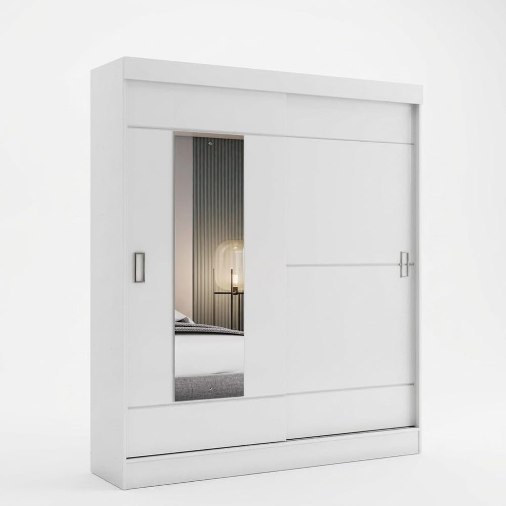 Roupeiro, Befara, 53,2 kg, com gavetas, com prateleiras, Branco, para o quarto