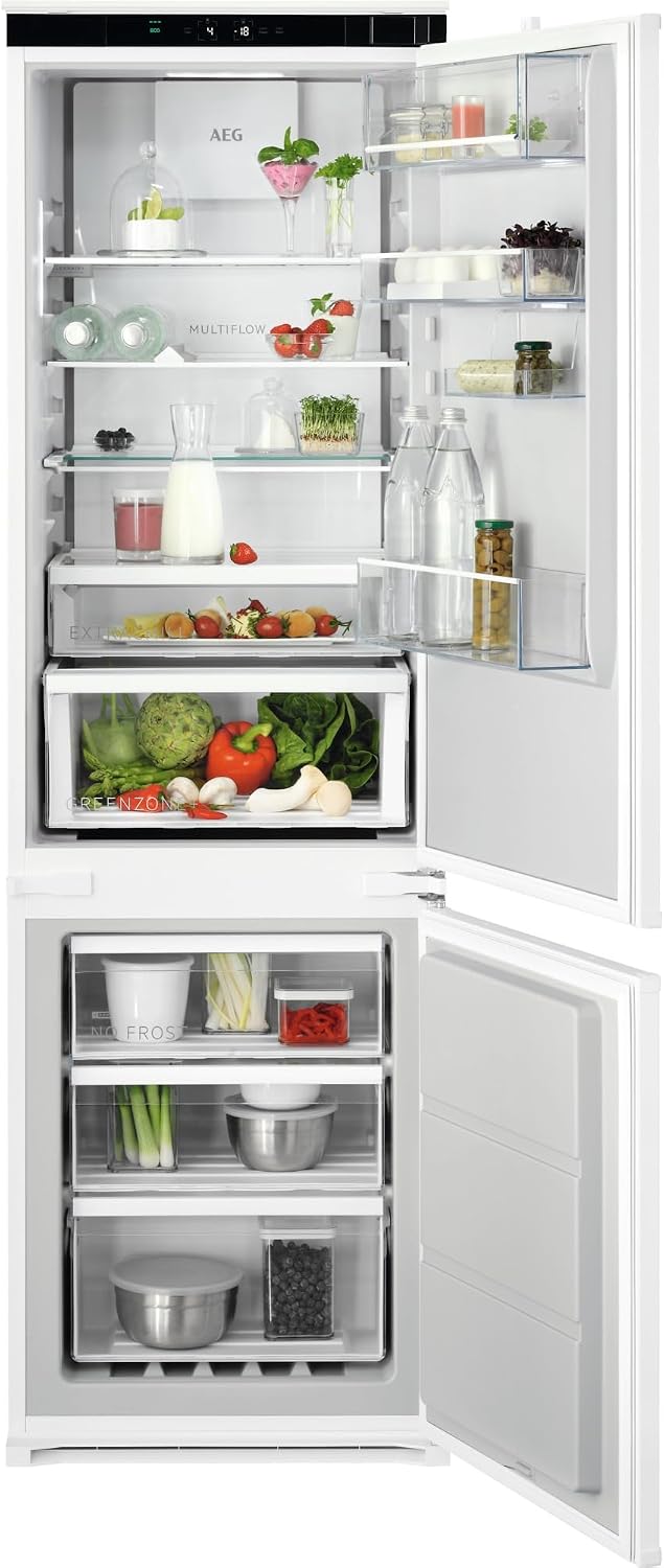 AEG, Frigorífico combinado, TSC7M183DS, 249 L, plástico, Branco, para uso diário