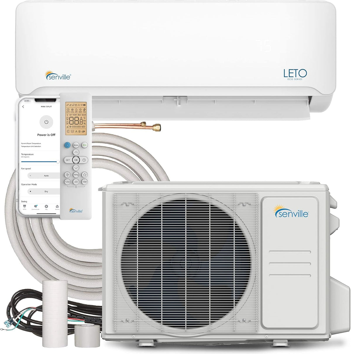 Ar condicionado split, Senville, LETO, 120V, Branco, para uso diário