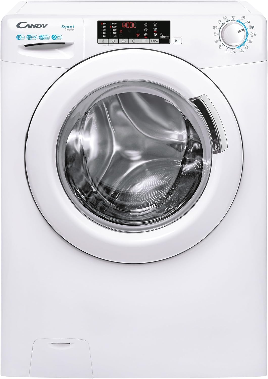 Máquina de lavar roupa, CANDY, 1410TXME/1-S, 10 kg, classe energética A, 58 cm, 85 × 60 × 58 cm, Branco, para uso diário