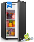 Minifrigorífico, FOHERE, 90L, 41 dB, 7 níveis, Preto / Branco, para uso diário