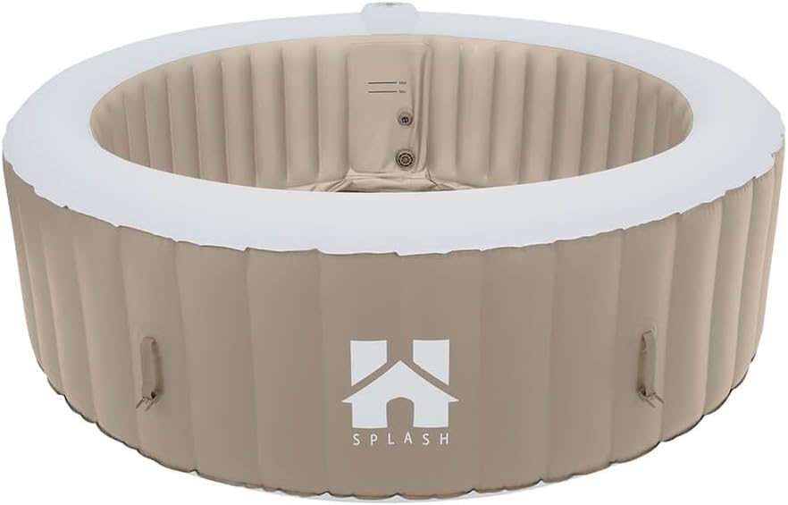 Spa insuflável, Home Deluxe, 208 cm, 26,3 kg, resistente à água, alumínio, Bege, para uso diário