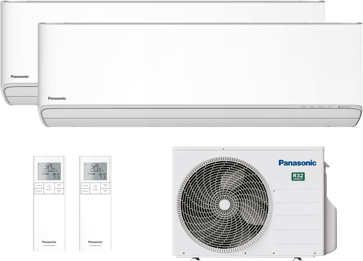 Ar condicionado split, Panasonic, classe energética A+++, com comando à distância, com temporizador, com controlo por aplicação, Branco