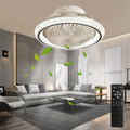 Ventoinha de teto com luz, SXQYSM, 49cm, 30 dB, com comando à distância, com temporizador, Branco / Preto / Dourado, para uso diário