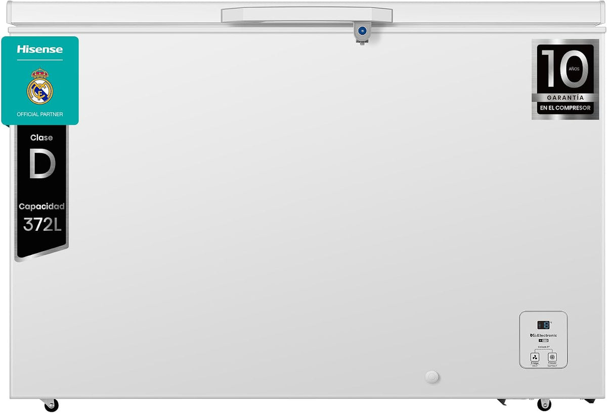 Arca congeladora, Hisense, FT484D4AWLYD, 372 L, 65,1 kg, com iluminação LED, Natural, para uso diário