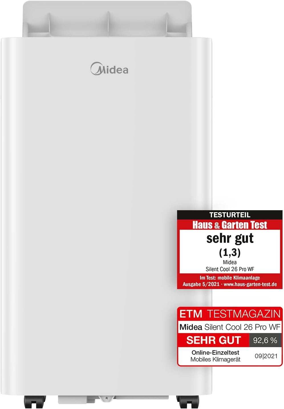 Ar condicionado portátil, Midea, Mobiles, 2.6kW, classe energética A, com controlo por aplicação, Branco, para uso diário
