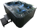 Spa insuflável, Home Deluxe, 85 cm, 210 × 160 × 85 cm, com iluminação LED, Preto, para uso diário