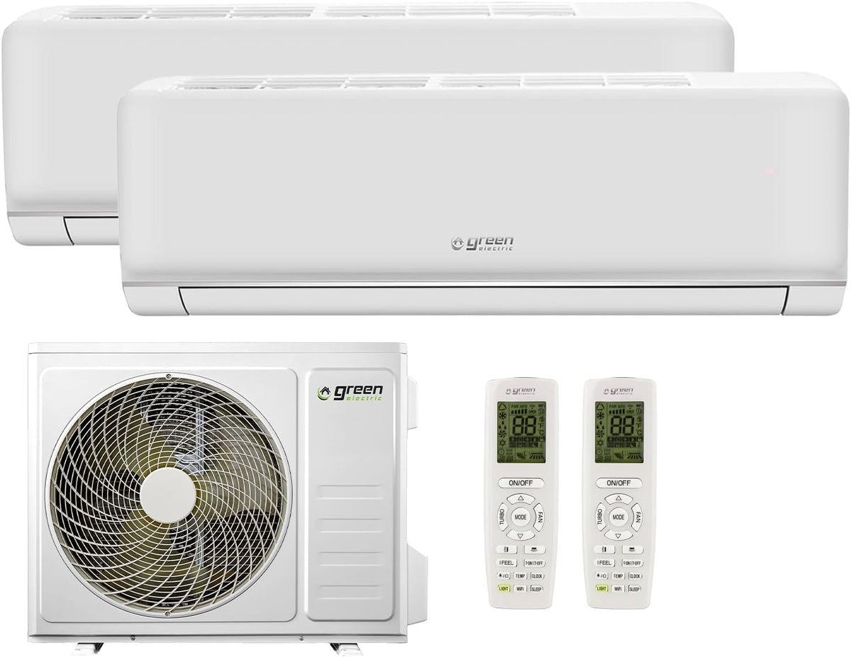 Ar condicionado split, GREEN ELECTRIC, 4 L, com comando à distância, com controlo por aplicação, Branco, para uso diário