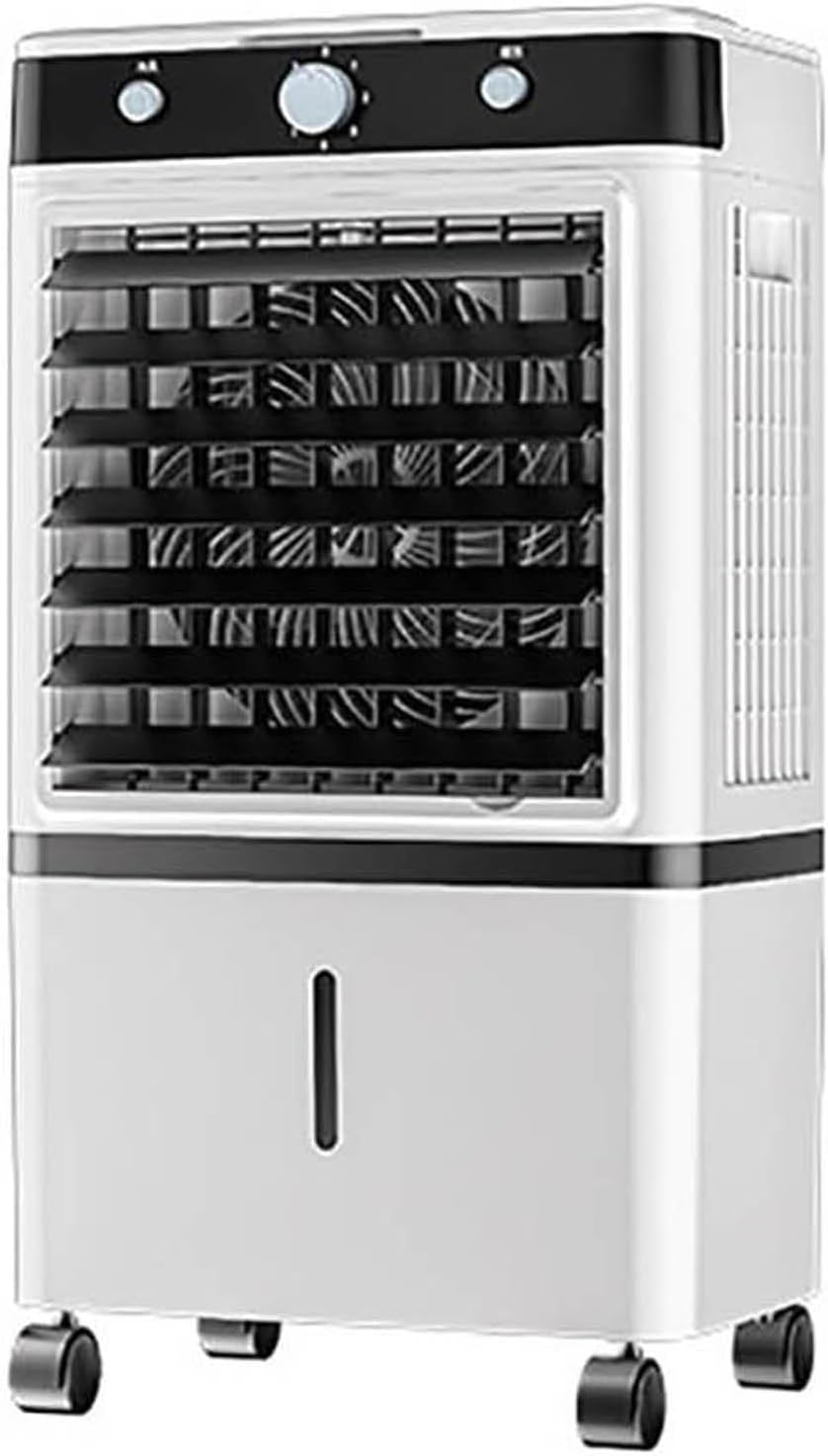 Ar condicionado portátil, Generic, 3 L, 14L, 220V, 40W, 70W, com comando à distância, com temporizador, com rodas, Branco / Preto, para uso diário
