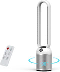 Ventoinha de torre, YAZEKY, Turmventilator, 99cm, 24 níveis, com comando à distância, com temporizador, Branco / Prateado, para uso diário