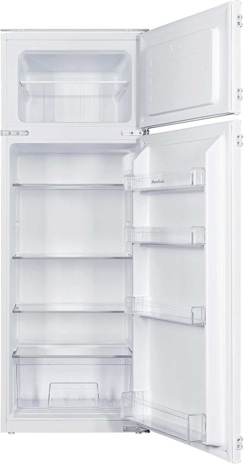 Frigorífico combinado, Amica, Einbau-K, 145 cm, com iluminação LED, Branco, para uso diário