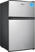 Minifrigorífico, Midea, WHD-113FSS1, Prateado / Preto, para uso diário