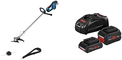 Aparador de relva, Bosch Professional, 18V, 4.0Ah, 5.5Ah, 8.0 Ah, Preto / Azul / Prateado, para utilização no exterior
