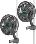 Ventoinha, MARS HYDRO, Zelt-Clip-Ventilator, 15,2 cm, 6 ', regulável, Cinzento / Verde, para uso diário