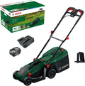 Bosch, Corta-relva, Akku-Rasenm, 32 cm, 35 l, 18V, 4,0Ah, com bateria, com carregador, tecido, Verde / Preto / Vermelho, para utilização no exterior
