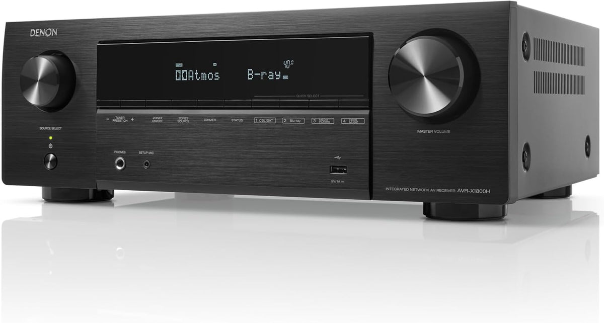 Amplificador, DENON, AVR-X1800H, 7,7 kg, Multicolor, para uso diário