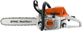 Motosserra, Stihl, Motors, 40 cm, 8', madeira, Laranja / Branco / Preto, para utilização no exterior