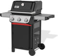 Grelhador a gás, Weber, Spirit, 46 cm, 51 × 46 cm, com rodas, Preto / Prateado, para utilização no exterior