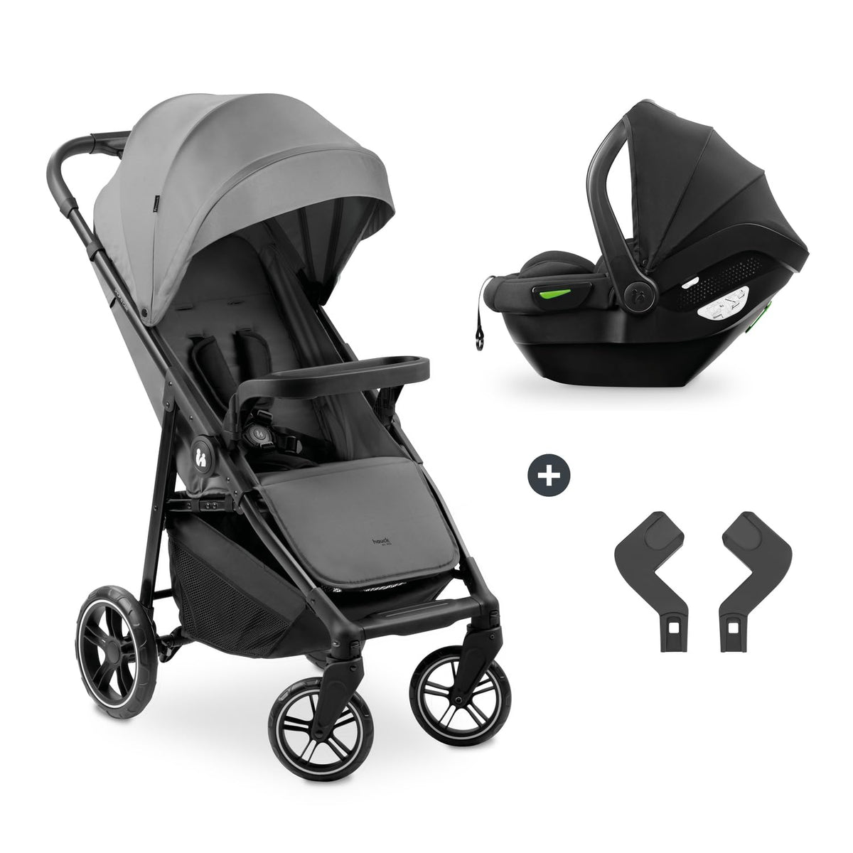Equipamento elétrico, hauck, 2in1, 22 kg, 50 cm, 8,5 kg, 3 kg, 44 × 52 × 77 cm, dobrável, com rodas, Cinzento / Preto, para uso diário