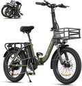 Bicicleta, ENGWE, E-Bike, 15.6Ah, 20 ', 36V, 15,6Ah, 250W, dobrável, regulável, Verde / Preto, para uso diário
