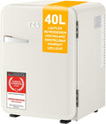 Minifrigorífico, TZS First Austria, 40L, 22 dB, com iluminação LED, Creme, para uso diário