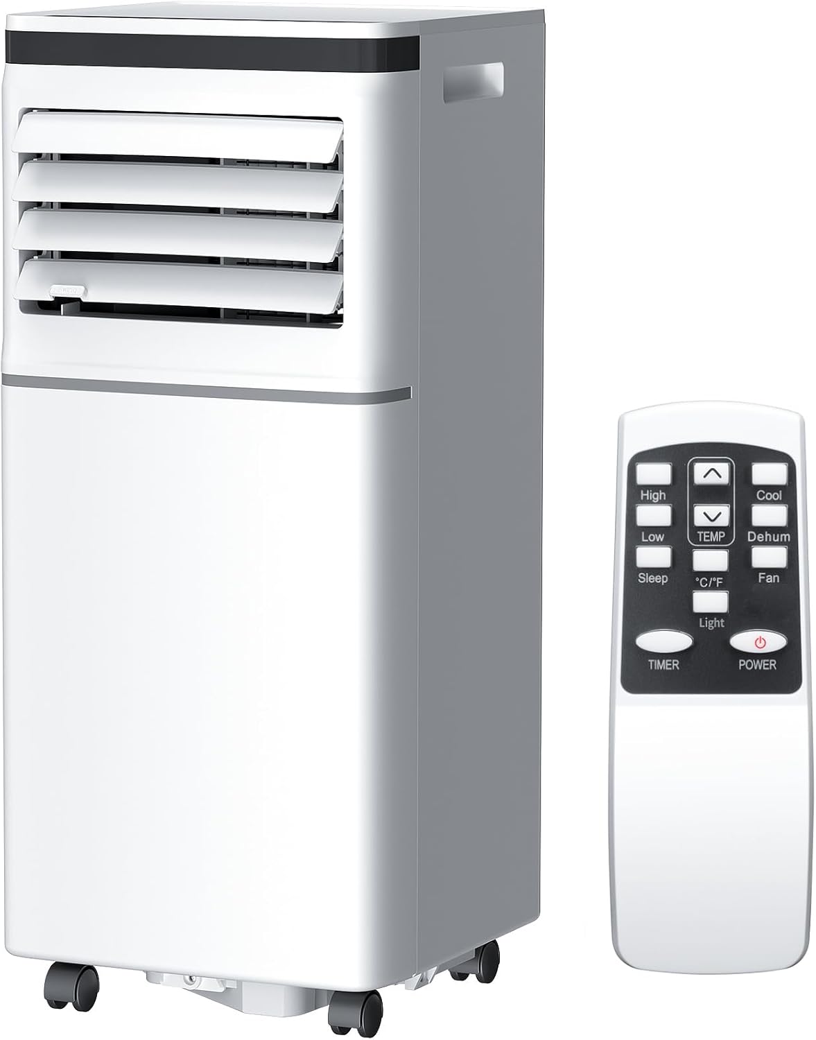 Ar condicionado portátil, Antarctic Star, 10000BTU, 2 L, com comando à distância, com temporizador, Branco / Preto, para uso diário