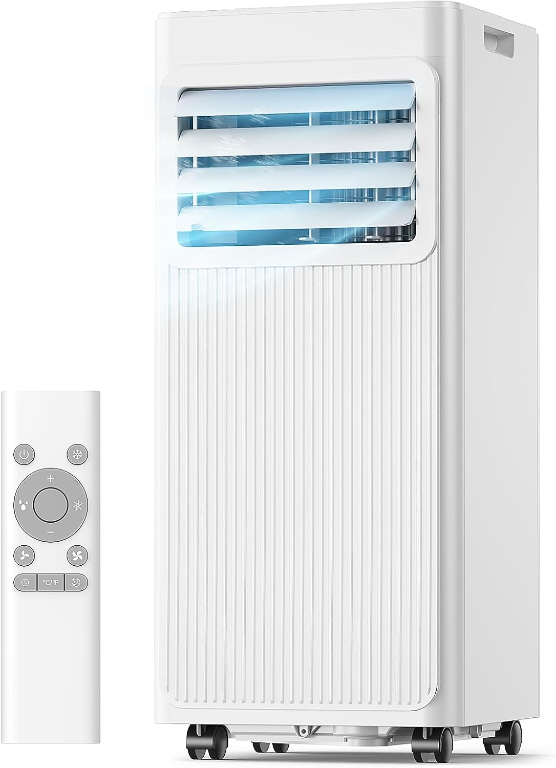 Ar condicionado portátil, Zenolix, 19 l, classe energética A, com comando à distância, com temporizador, com rodas, Branco, para uso diário